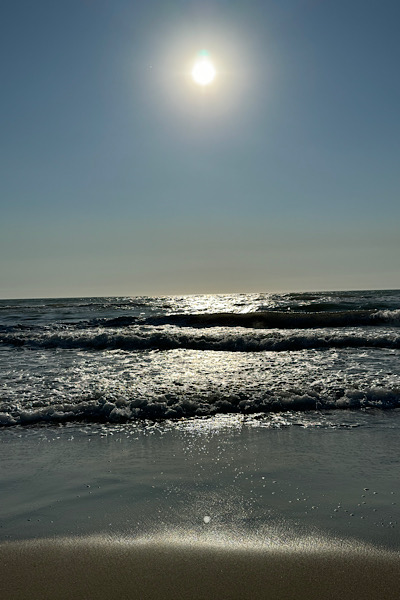 Bild vom Sonnenuntergang am Meer